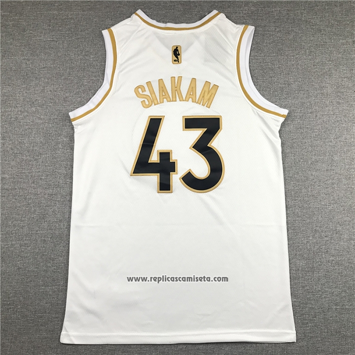 Camiseta Golden Edition Toronto Raptors Pascal Siakam #43 Blanco